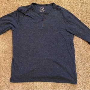 Men’s Navy Long Sleeve Henley